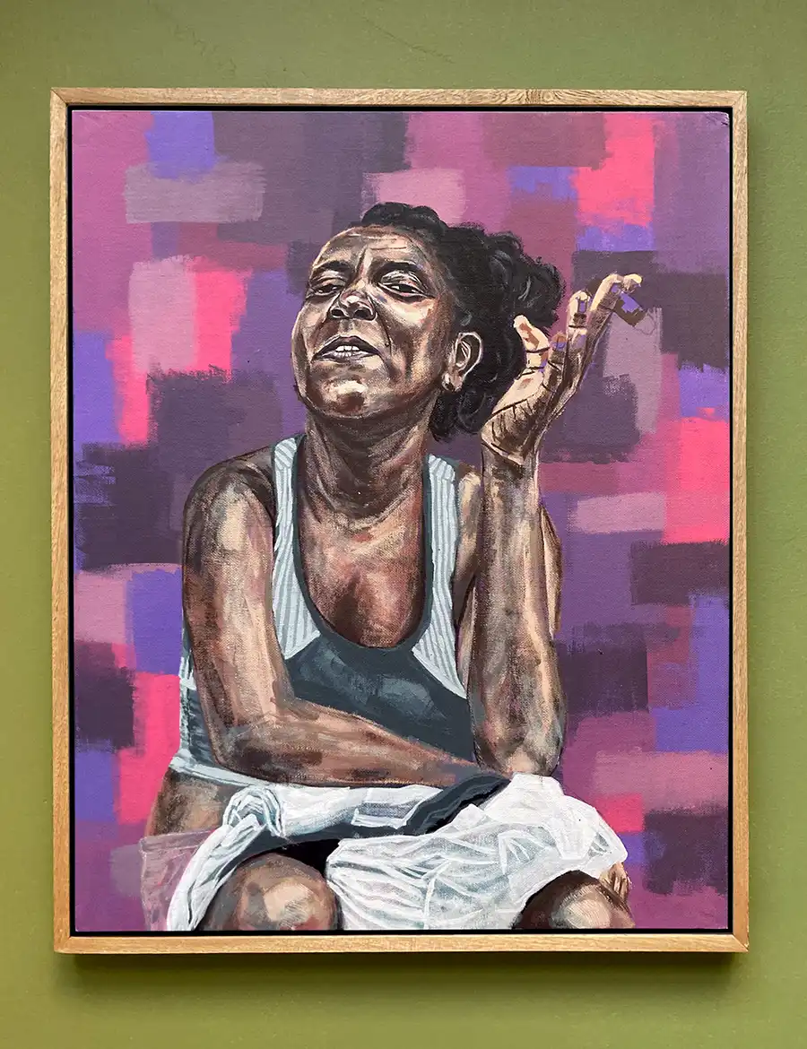 Cubana Fumando Acrílico 3