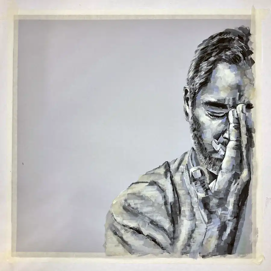 Entrelazado Autorretrato Fotógrafo Pintor 3