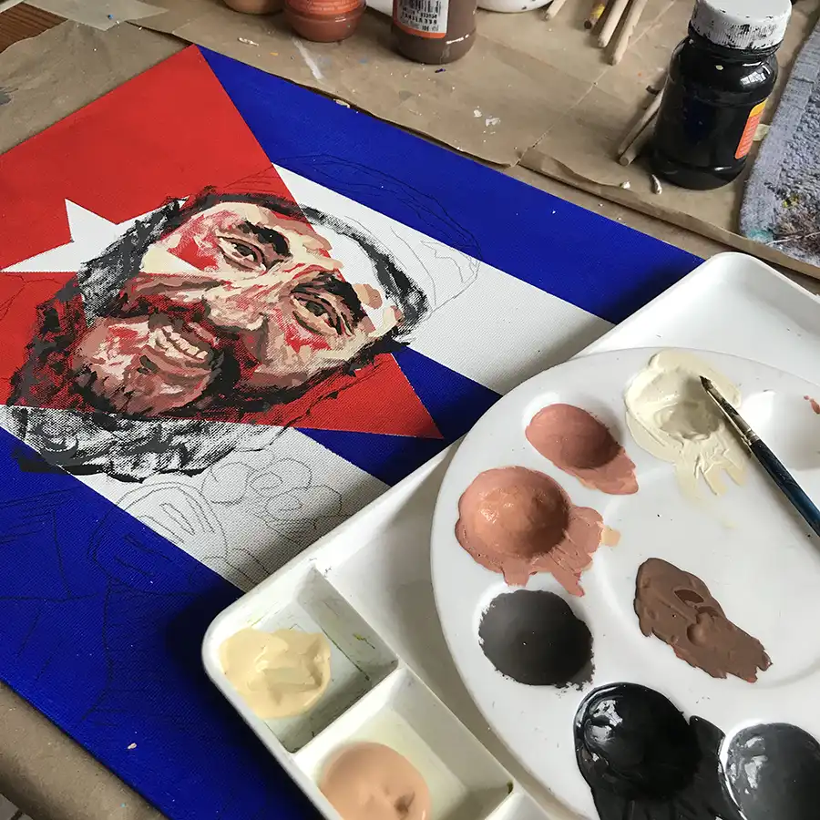 Fidel Castro Acrílico 2