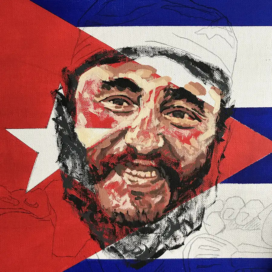 Fidel Castro Acrílico 3