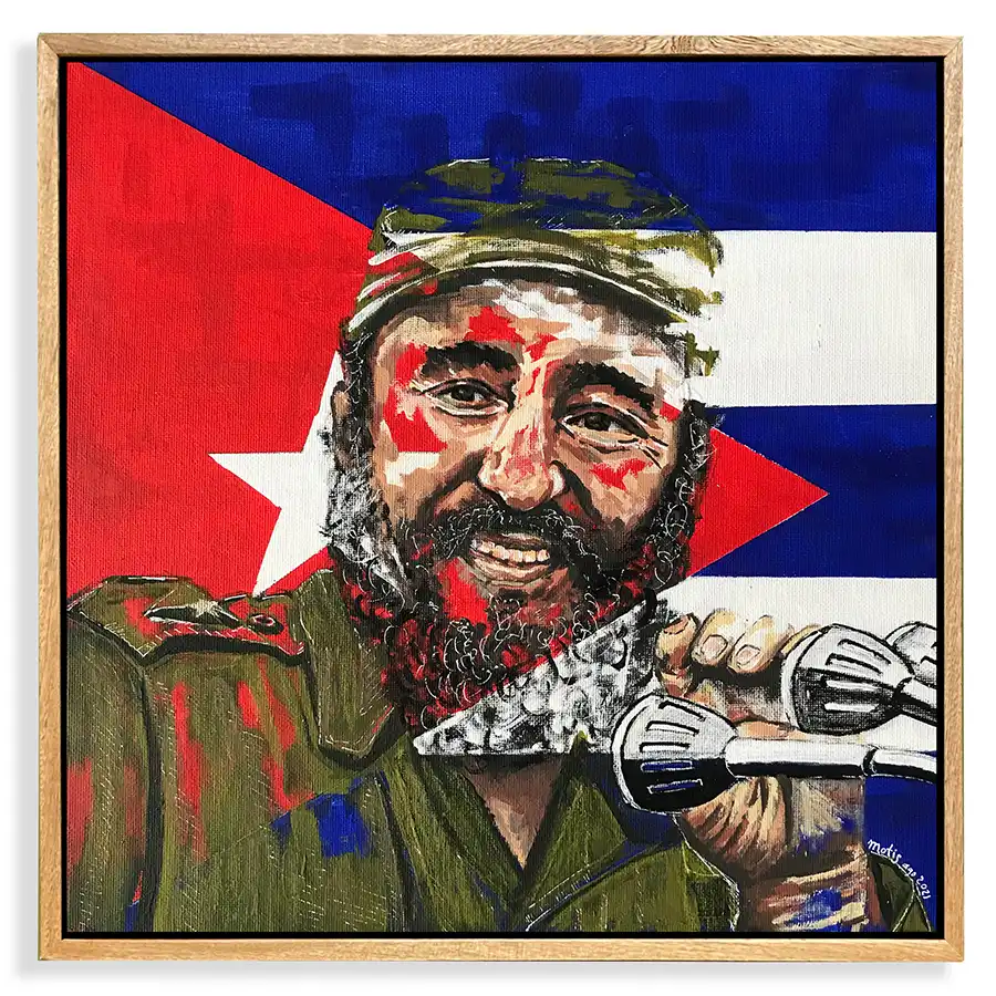 Fidel Castro Acrílico 7